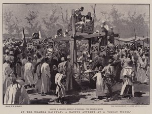 Op de Oegandese Spoorweg, Een Inheemse Poging tot een Groot Wiel door Frederic de Haenen