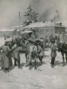 Poststation in de Oeral door Frederic de Haenen