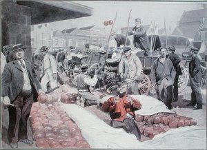 De Kaasmarkt in Alkmaar, c.1910 door Frederic de Haenen