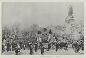 De Begrafenis van President Faure, de Processie passeert de Place de la Republique