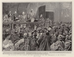 De ontvangst van Lord Roberts en Lord Kitchener door de City Corporation in de Guildhall door Frederic de Haenen