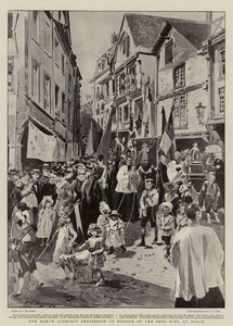 De Rooms-Katholieke Processie ter Ere van de Fête Dieu in Dinan door Frederic de Haenen
