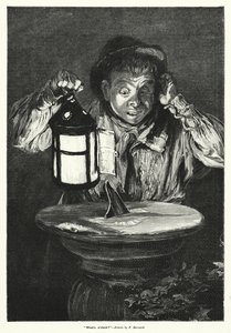"Hoe laat is het?" (gravure) door Frederick (after) Barnard