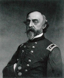 George Gordon Meade (1815-72) gegraveerd door Robert E. Whitechurch (1814-c.83) naar een foto door Frederick (after) Gutekunst