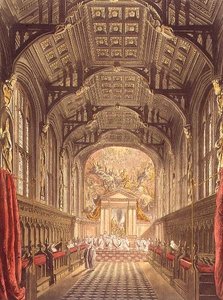 De kapel van All Souls College, illustratie uit de 