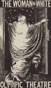 Afficheontwerp voor een theatrale bewerking van Wilkie Collins