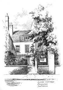 Charles Lambs cottage, Church Street, Edmonton, Londen, 1912
