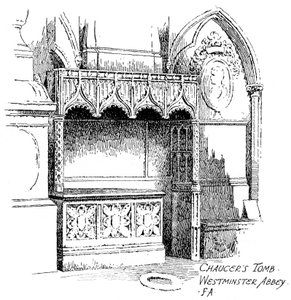 Graf van Chaucer, Westminster Abbey, Londen, 1912