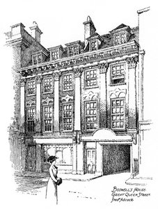 James Boswells huis, Great Queen Street, Covent Garden, Londen, 1912 door Frederick Adcock