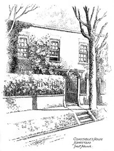 Huis van John Constable, Hampstead, Londen, 1912 door Frederick Adcock
