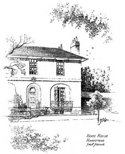 Keats House, Hampstead, Londen, 1912 door Frederick Adcock
