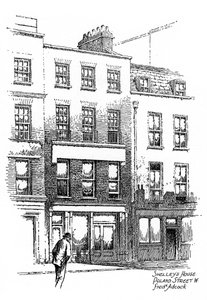 Huis van Percy Bysshe Shelley, Poland Street, Borough of Westminster, Londen, 1912 door Frederick Adcock