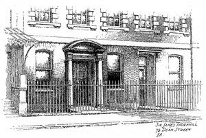 Huis van Sir James Thornhill, 75 Dean Street, Londen, 1912