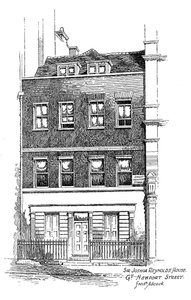 Huis van Sir Joshua Reynolds, Great Newport Street, Londen, 1912 door Frederick Adcock