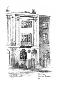 Huis van Thomas Carlyle, Ampton Street, Londen, 1912 door Frederick Adcock