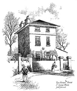 Het huis van Thomas Hood, St Johns Wood, Londen, 1912 door Frederick Adcock