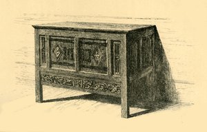 Eiken kist, 1460-1480, 1881 door Frederick Albert Slocombe