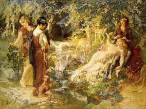 Een Geheime Hout, 1900 door Frederick Arthur Bridgman