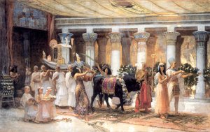 De Processie van de Heilige Stier Apis door Frederick Arthur Bridgman