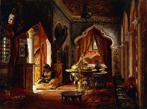 Binnen het Serail, 1879 door Frederick Arthur Bridgman