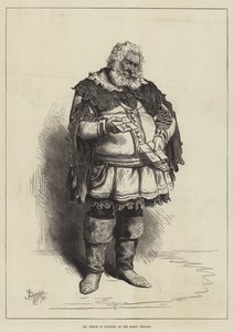 Mr Phelps als Falstaff, in het Gaiety Theatre door Frederick Barnard