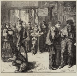 De markt voor honden- en kattenvlees, Parijs door Frederick Barnard