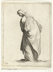 Lopende vrouw door Frederick Bloemaert