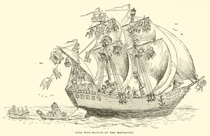 Echte afbeelding van de Mayflower