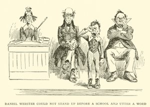 Daniel Webster kon niet voor een school staan en een woord uiten