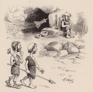 Onze Antediluviaanse Voorouders door F Opper: Nummer Drieëndertig (litho)