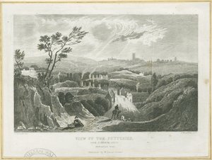 Burslem - Uitzicht op de Potteries door Frederick Calvert