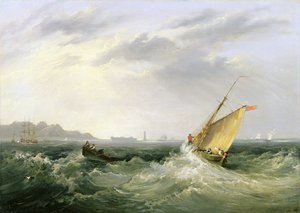 Cheshire bij de monding van de rivier de Mersey, 1838 door Frederick Calvert