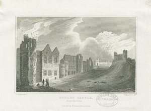 Dudley Castle - De Donjon door Frederick Calvert