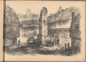 Een van een serie van zestig schetsen van cottages. Londen, 1825. door Frederick Calvert