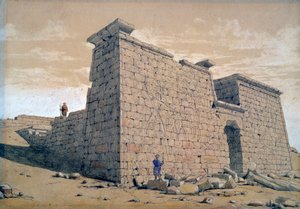 Tempel, Nubië, Egypte (1824) door Frederick Catherwood