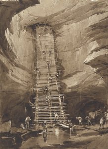 Put bij Bolonchen, Yucatan door Frederick Catherwood