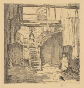 Oude Chinatown, San Francisco door Frederick Childe Hassam