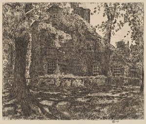 Het Home Sweet Home Cottage, Easthampton, 1921 door Frederick Childe Hassam