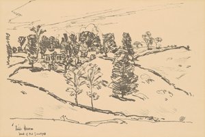 Het kleine schoolhuis, Land van Nod, 1918 door Frederick Childe Hassam