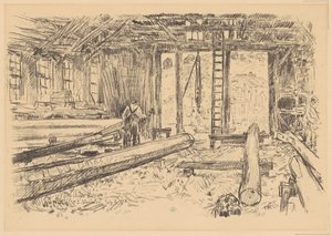 De Spar-winkel, Gloucester door Frederick Childe Hassam