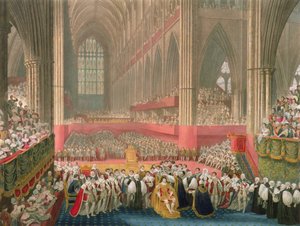 De kroning van George IV in Westminster Abbey 1824