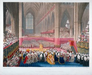De kroning van koning George IV in Westminster Abbey, Londen, 19 juli 1821