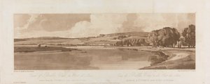 Uitzicht op Belle Vue en Pont de Seve genomen vanaf het Terras nabij Pont de St. Cloud 1802; Plaat 13 Uitzichten in Parijs, het Emanuel Volume tracering van de plaat B1981.25.2622