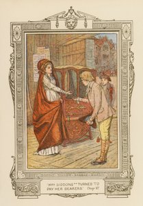 Mevrouw Siddons draaide zich om om haar dragers te betalen door Frederick Colin Tilney