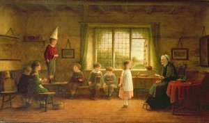 De school van de dame, gesigneerd en gedateerd 1899 door Frederick Daniel Hardy