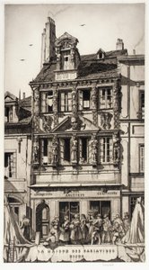 La Maison des Cariatides, Dijon door Frederick G. Hall