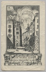 Boekplaat: William Truman Aldrich en Dorthea Davenport Aldrich, Ex Libris