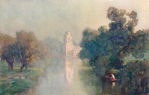 Ochtendnevels, Hemingford Grey door Frederick George Cotman