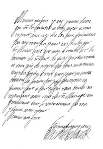 Brief van Henrietta Maria, koningin van Karel I
