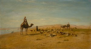 Aan de oevers van de Nijl door Frederick Goodall